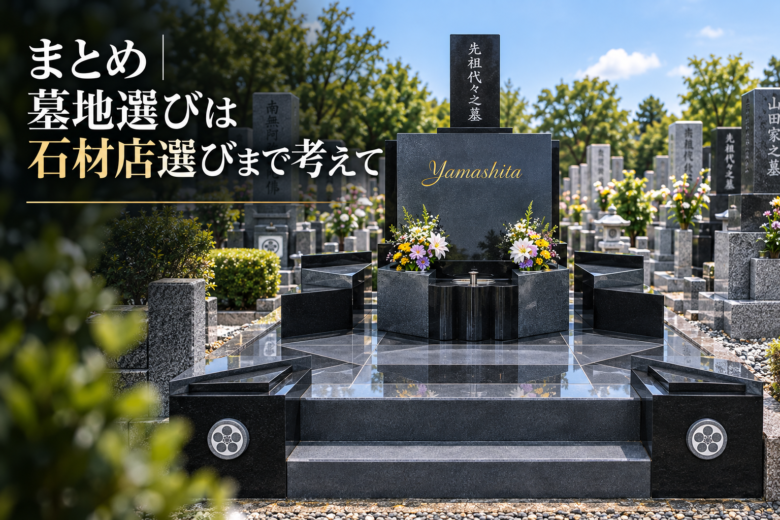 まとめ｜墓地選びは石材店選びまで考えて