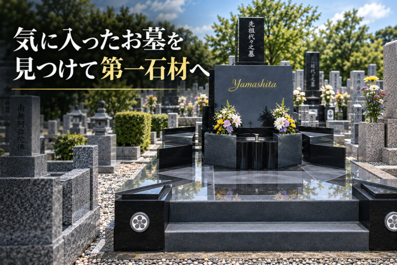 気に入ったお墓を見つけて第一石材へ