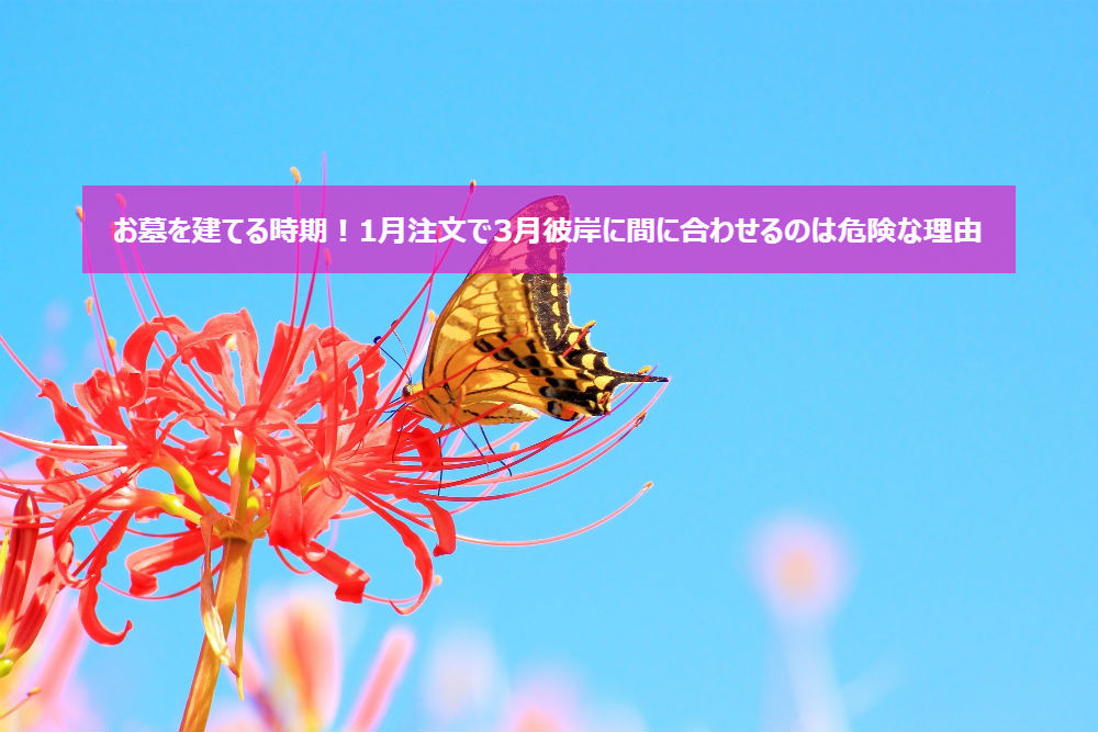 お墓を建てる時期!1月注文で3月彼岸に間に合わせるのは危険な理由