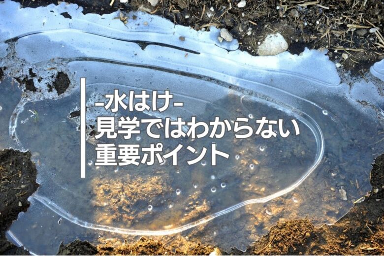 水はけ―見学では分からない重要ポイント