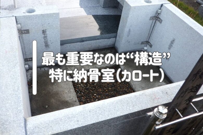 最も重要なのは“構造”|特に納骨室(カロート)