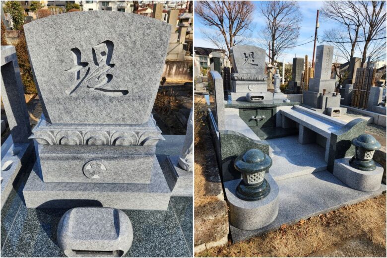 「庵治石細目」を中心としたオリジナルデザイン墓石