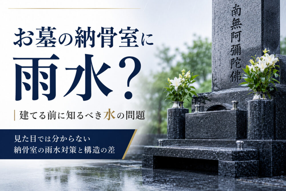 お墓の納骨室に雨水？｜建てる前に知るべき水の問題