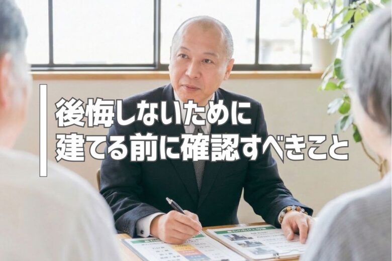 後悔しないために建てる前に確認すべきこと