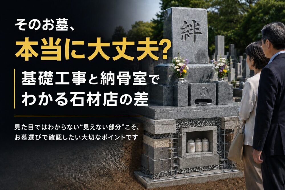 そのお墓、本当に大丈夫？｜基礎工事と納骨室でわかる石材店の差