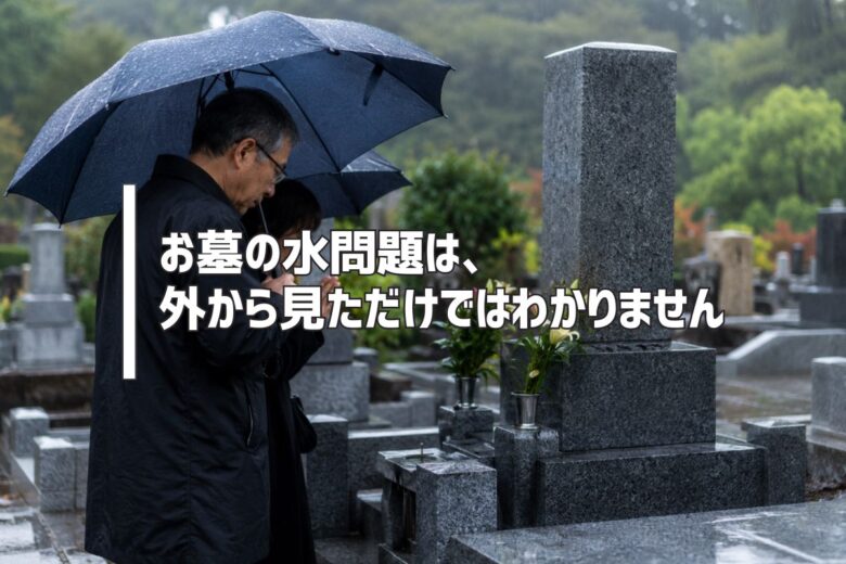お墓の水問題は、外から見ただけではわかりません